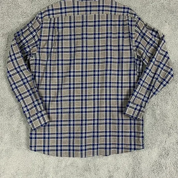 Daniel Cremieux Mens Shirt Large Button Down Shirt Blue Grey Plaid - Picture 5 of 10